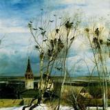 Зимний пейзаж (Тине), Саврасов - описание картины