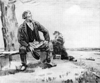 Иллюстрации к пьесе "Гроза" Островского (художник С. В. Герасимов)