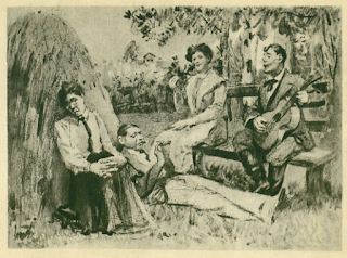 Иллюстрации к пьесе "Вишневый сад" Чехова, сцены из спектаклей