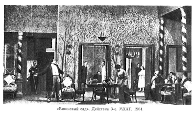 Иллюстрации к пьесе "Вишневый сад" Чехова, сцены из спектаклей